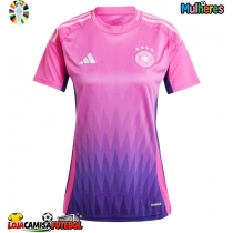 Camisa de Futebol Alemanha Equipamento Secundário Mulheres Europeu 2024 Manga Curta